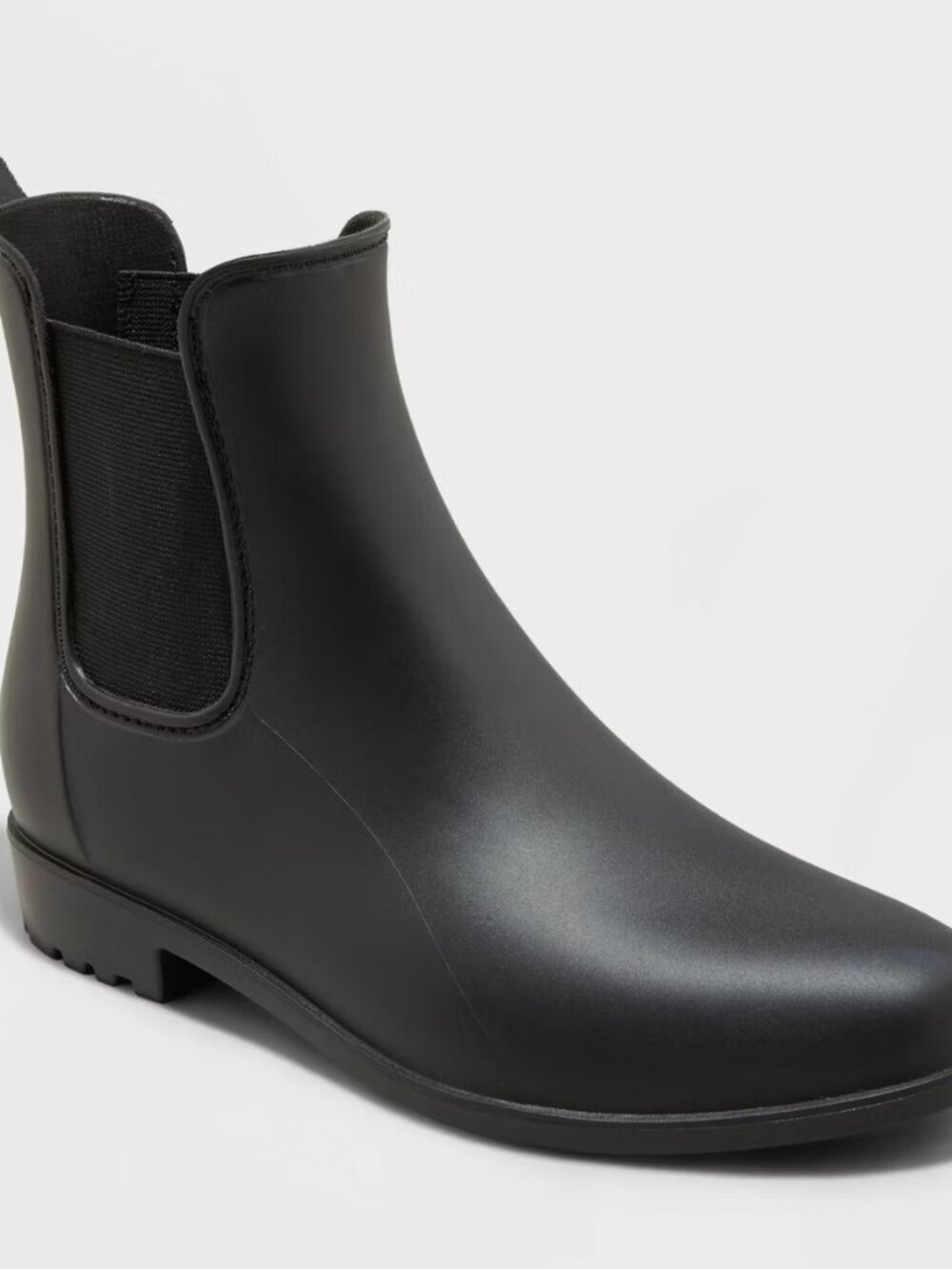 A New Day Women's Chelsea Rain Boots Black Waterproof Ankle Boots Size 10